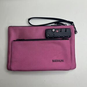 Bardolph Smell Proof Bag Locking Pouch TSA Combination Lock Pink Wristlet 9.5
